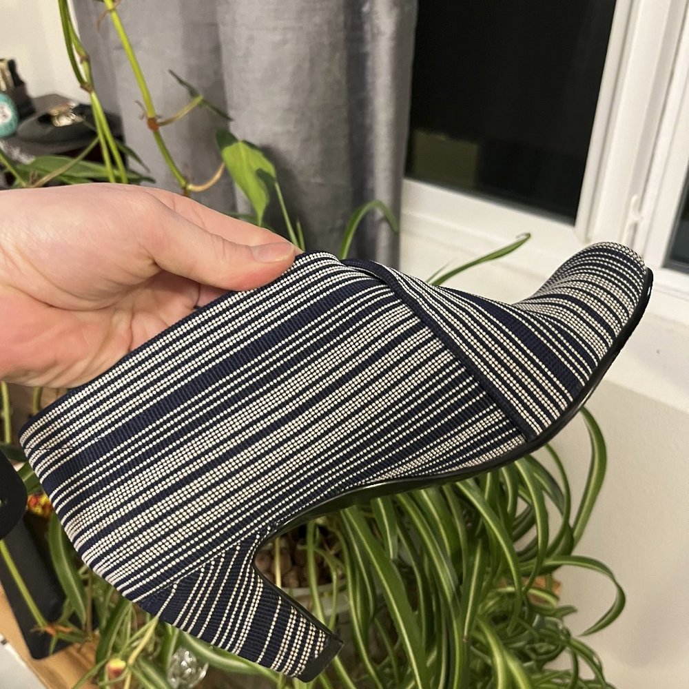 United nude striped folded ankle booties